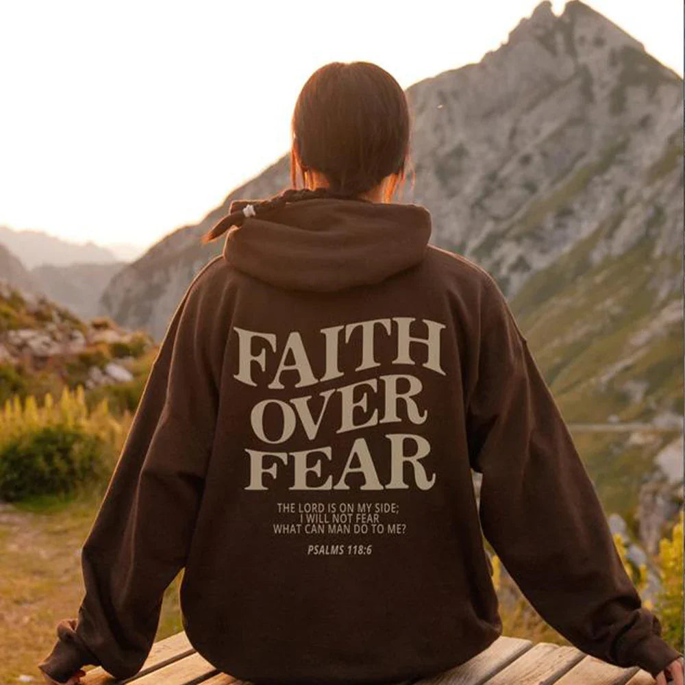 Premium Faith Over Fear Christian Hoodie