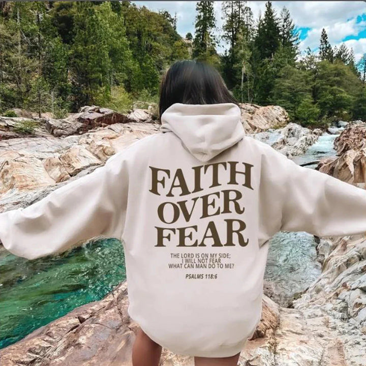 Premium Faith Over Fear Christian Hoodie